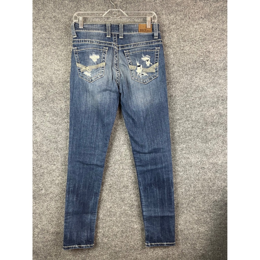 BKE Payton Skinny Jeans Women's 25R Blue Distressed Low-Rise Stretch